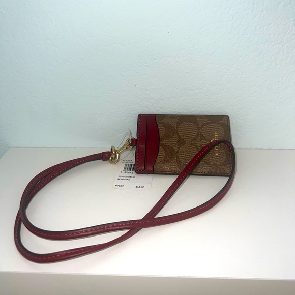 COACH signature canvas ID lanyard - Picture 1 of 3